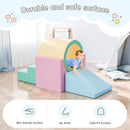 Tunnel/Ramps Foam Climber, Climb & Crawl Foam Activity Play Set for Toddlers and Kids, Safe Indoor Crawling Gym Equipment for,Infant,Baby Waterproof Easy to Clean (Pink) by TinyTreasures Baby Boutique