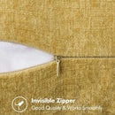 MIULEE Pack of 2 Couch Throw Pillow Covers 16x16 Inch Mustard Yellow Farmhouse Decorative Pillow Covers with Stitched Edge Soft Chenille Solid Dyed Fall Pillow Covers for Sofa Bed Living Room by CozyNest Decor