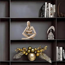 Bookshelf Decor Thinker Statue - Abstract Style Thinker Sculptures Modern Aesthetic Figurine Decoration Statues for Home Decor-Zuo Si-Sandstone by CozyNest Decor