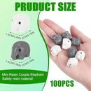 100 Pcs Mini Resin Elephants Miniature Animal Figurines Cute Elephants Fairy Garden Miniature Moss Landscape DIY Home Decor Terrarium Crafts Fairy Garden Decoration Accessories(Black,White) by GreenHaven Gardens