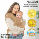 KeaBabies Baby Wrap Carrier - All in 1 Original Baby Carrier Newborn to Toddler Sling, Easy to Wear, Hands Free Bonding, Lightweight, Breathable Infant Wraps (Rainbow) by TinyTreasures Baby Boutique