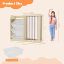 Kids Toy Storage Organizer with 3 Removable Plastic Bins Toddler Montessori Bookshelf with Stuffed Animal Net Holder Baby Bookcase Plush Organizer for Playroom, Bedroom,,Kids Room,Classroom,Nursery by CozyNest Decor