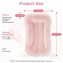Baby Lounger for Newborn,Baby Nest for Newborn Soft Cotton Breathable for Playtime & Relaxation,Flat Babies Essentials Gifts Newborn Lounger for Boys & Girls 0-12 Months(Pink Bean) by TinyTreasures Baby Boutique
