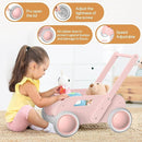 2025 HOMEKOL Wooden Baby Walker,Baby Push Walker, Adjustable Speed Baby Walker for Boys and Girls, Baby Activity Center, Gift for Birthday, Christmas and New Year Nature Pink by TinyTreasures Baby Boutique