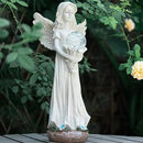 Angel Statue for Garden - 16.3 inches Guardian Solar Garden Statue, Gardening Gifts for Mom Grandma Lawn Ornaments Figurines for Outdoor Decor by GreenHaven Gardens