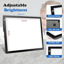 KIVOTAC A4 Rechargeable Light Pad, Portable LED Light up Box Ultra-Thin Dimmable Battery Powered Bright Copy Board for Weeding Vinyl, Sketching,Drawing,Tracing and Diamond Art by TinyTreasures Baby Boutique