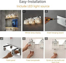 Modern Bathroom Vanity Light 3-Lights Chrome Crystal Bathroom Wall Light Vanity Light Fixtures，20.47-inch Modern Minimalist Design by CozyNest Decor