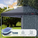MASTERCANOPY Durable Pop-up Canopy Tent with 1 Sidewall (10'x10',Black) by GreenHaven Gardens