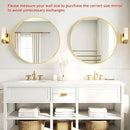 Fabuday Gold Circle Mirror for Bathroom - 24 Inch Golden Framed Round Mirror for Wall Decor, Living Room, Bedroom, Entryway Circular Mirrors by CozyNest Decor