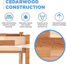 Jumbl, Cedar Raised Garden Bed, Elevated Wood Planter for Growing Fresh Herbs, Vegetables, Flowers, Succulents - 72x23x30” by GreenHaven Gardens