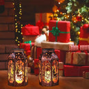 Solar Lanterns Outdoor Garden Hanging Lantern Waterproof LED Metal Bronze Moon Fairy Lantern Waterproof Flickering Flameless Candle Mission Lights for Table,Patio,Mother's Day Gift(2Pack) by CozyNest Decor