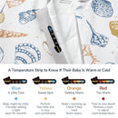 Baby Sleep Sack 12-18 Months, Cotton Detachable Long Sleeve Sleep Sack, 2.5 Tog Toddler Sleeping Sack with Temperature Strips, 2-Way Zipper Wearable Blankets for Newborns, Ocean by TinyTreasures Baby Boutique