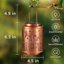 Solar Lanterns Outdoor Waterproof Mushroom Butterfly Garden Decor Gifts for Women Mon Grandma Metal Hanging Solar Lights Decoration for Outside LED Lanterns for Yard Patio Lawn Pathway Landscape by GreenHaven Gardens