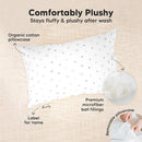 Mini Toddler Pillow with Pillowcase - 9x13 My Little Dreamy Travel Kids Pillow for Sleeping, Toddler Bed, Small, Tiny, Organic Cotton Pillowcase, Soft & Breathable, Kids 2-4 Years Old (Acorn) by TinyTreasures Baby Boutique