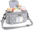 Accmor Universal Stroller Organizer with Insulated Cup Holder and Shoulder Strap, Stroller Bag Caddy Organizer Stroller Accessories for Uppababy, Baby Jogger, Nuna, Doona, Britax Strollers by TinyTreasures Baby Boutique