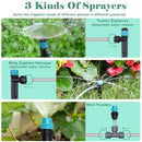 230FT Drip Irrigation System, Quick-Connect Automatic Garden Watering Misting System, with 1/2 inch and 1/4 inch Distribution Tubing, Drip Irrigation Kit for Lawn, Greenhouse, Patio by GreenHaven Gardens