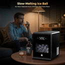 Whiskey Clear Ice-Ball Maker - 2" Slow-Melting Sphere Ice Maker, 4 pcs in 30 Mins 144 Pcs/Day, Round Cube Machine with Automatic Freeze Tech, Water Supply Self-Cleaning for Scotch, Bourbon by CozyNest Decor