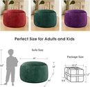 Bean Bag Chairs for Kids - Memory Foam Furniture BeanBag Chair - Kids/Teens Sofa with Soft Micro Fiber Cover - Round Fluffy Couch for Living Room Bedroom College Dorm - 2.5 ft, Green by CozyNest Decor
