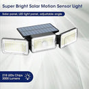 Solar Lights Outdoor Waterproof, Motion Sensor & Flood Outdoor Lights with Remote Control, 4 Adjustable Modes, 3000LM & 218 LED, High-Energy-Density Solar Panel-Monocrystalline Technology, 4 Pack by GreenHaven Gardens