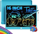 TEKFUN LCD Writing Tablet Doodle Board, 16 Inch Colorful Drawing Tablet Writing Pad, Toddler Toys for 3 4 5 6 7 8 9 Year Old Girls Boys Teen Adults, Birthday Gifts for Kids (Blue) by TinyTreasures Baby Boutique