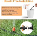 Three-Way Atomizing Nozzle for 1/4 inch Drip Irrigation Tubing, 30 Pcs Adjustable Micro Spray Irrigation Emitters with Anti-leak Lock Nut No Leak Barbed Emitter Fittings for Sprinkle System by GreenHaven Gardens