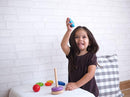 PlanToys Wooden 8 Piece Sorting and Stacking Ring Toy (5124) | Rainbow Color Collection |Sustainably Made from Rubberwood and Non-Toxic Paints and Dyes by TinyTreasures Baby Boutique