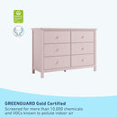 Graco Sasha 6 Drawer Dresser (Blush) – GREENGUARD Gold Certified, Wood Storage for Nursery or Kids’ Room, Safe Interlocking Drawer System & Easy Assembly with Pre-Installed Tracks by TinyTreasures Baby Boutique