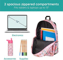 Wildkin JumpOff Jo 15-inch Kids Backpack – Durable, Adjustable, Ideal for School - Floral Watercolor by TinyTreasures Baby Boutique