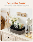 KALLAX Small Woven Basket, 13.5 x 9.5 x 5 Inches, Storage Basket for Organizing, Cute Small Rope Shelf Closet Cube Storage Bins Baskets for Shelves, Dog Toy Gift Baskets Empty, 3 Pack Black & Brown by TinyTreasures Baby Boutique