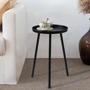 AOJEZOR Side Table: End Table for Any Room - Small Side Tables for Small Spaces All Matte Black with 3 Legged by CozyNest Decor