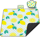 Extra Large Picnic Blanket Waterproof,80"x 80"Foldable Machine Washable Beach Blankets,Outdoor Blanket for 6-8 Adults,Picnic Mat Suitable for Indoor Crawling,Park Beach,Camping,Hiking,Travel(Lemon) by TinyTreasures Baby Boutique