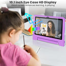 Kids Tablet 10.1 inch Android 14 Octa-Core 64GB 6000mAh Kids Space Parental Control 1280 * 800 HD Touchscreen Shockproof Case Dual Camera Gift for Toddler Children (Purple) by TinyTreasures Baby Boutique