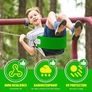 Swing Set for Kids-Play Swing for Adults with Stainless Steel Mental Taiangle Ring-Suitable for Family Backyard by TinyTreasures Baby Boutique