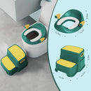 Potty Training Toilet Seat with Kids Step Stool Anti-Slip Toddler Potty Seat with Soft Cushion, Baby Potty Training Set Toddlers Toilet Seat for Boys and Girls (Green) by TinyTreasures Baby Boutique