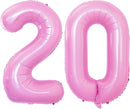 GOER Number 20 Balloons for 20th Birthday Party Decorations,42 Inch Jumbo Foil Helium Balloons for 20th Anniversary (Light Pink) by TinyTreasures Baby Boutique