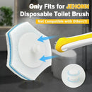 JEHONN Disposable Toilet Brush with 40PCS Wand Cleaner Refills, Wall Mounted Toilet Bowl Brush Holder Set, Bathroom Cleaning System for Sink Bathtub Wash Basin (Yellow) by CozyNest Decor