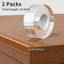 2Pack Baby Proofing Edge Protector for Baby,Clear Edge Protector Strip Sharp Edge Wrap Cover Tape,Corner Bumpers for Furniture,Crib Rail Covers for Teething,Total 19.68 Ft (Width 1.18 in) by TinyTreasures Baby Boutique
