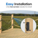 4Pack 2inch Rope Support Holder for Corner Post Drop Ring Brackets Stainless Steel Decorative for Hemp Rope Fencing Stair Deck Railing Ceiling Hook by CozyNest Decor