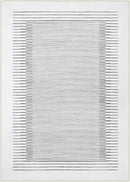 Wonnitar 5x7 Washable Striped Living Room Area Rug, Non-Slip Grey Boho Rugs for Bedroom, Low Pile Soft Minimalist Floor Carpets for Dining Room Home Office (Grey,5' x 7') by CozyNest Decor