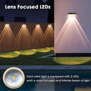 9 Pack Solar Fence Lights Outdoor, LED Dusk to Dawn Waterproof Deck Lights for Outside Step Wall Porch Patio Garden Decor (3000K/4500K/6000K) by GreenHaven Gardens