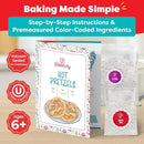 Pretzel Making Kit - Real Cooking Set for Kids Ages 5-12+ with Recipe and Ingredients - Kids Baking Set for Girls & Boys - Great Gift for Family Bonding by TinyTreasures Baby Boutique