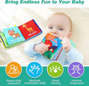 Baby Bath Books, Nontoxic Fabric Soft Baby Cloth Books, Early Education Toys, Waterproof Baby Books for Toddler, Infants Perfect Shower Toy, Kids Bath Toys Birthday Gift (Pack of 8) by TinyTreasures Baby Boutique