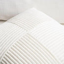 Fancy Homi Set of 2 Cream White Boho Long Lumbar Body Decorative Throw Pillow Cover 14x36 Inch for Bed Couch Bedroom Bench, Soft Patchwork Corduroy Textured Pillow Case, Rustic Farmhouse Room Décor by CozyNest Decor