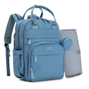 BabbleRoo Diaper Bag Backpack - Baby Essentials Travel Tote - Multi function Waterproof Diaper Bag, Travel Essentials Baby Bag with Changing Pad, Stroller Straps & Pacifier Case - Unisex, Light Blue by TinyTreasures Baby Boutique
