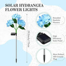 Treela 4 Pack Solar Lights Flowers Outdoor Waterproof Hydrangea Garden Stake Lights Realistic LED Flowers Powered Decorative Ground Solar Flower for Lawn Yard Backyard Decoration Gift(Blue) by GreenHaven Gardens