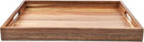 Acacia Wood Serving Tray with Handles (17 Inches) – Decorative Serving Trays Platter for Breakfast in Bed, Lunch, Dinner, Appetizers, Patio, Ottoman, Coffee Table, BBQ, Party –Great for Lap &Couch by CozyNest Decor