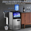 Commercial Ice Maker Machine, 110LBS/24H with 35=0LBS Storage Bin, 15" Wide Built-in Undercounter/Freestanding Ice Maker Machine for Home Bar Outdoor, 40PCS Ice Cubes Ice Machine, Self Cleaning by CozyNest Decor