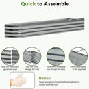 12x2x1ftOval Galvanized Raised Garden Bed,Outdoor Planter Box Metal Patio Kit Planting Bed for Vegetables Flowers and Succulents by GreenHaven Gardens