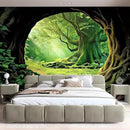 FENDROM Tree Cave Tapestry,Misty Forest Fairy Tale Wall Hanging Natural Jungle Sunshine Through Scenery Aesthetic tapestries for Living Room Bedroom Office Spring Decoration by CozyNest Decor