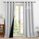 NICETOWN 100% Blackout Curtains 96 inches Long for Bedroom - Grommet Privacy Window Treatment Drapery Thermal Insulated Curtains for Living Room, 1 Pair, 52" W x 96" L, Greyish White by TinyTreasures Baby Boutique